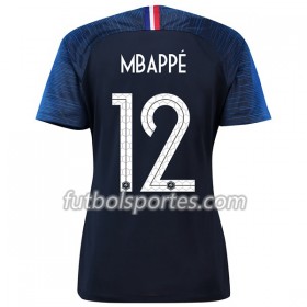 Camisetas Francia Mbappe 12 Mujer Primera Equipacion Mundial 2018